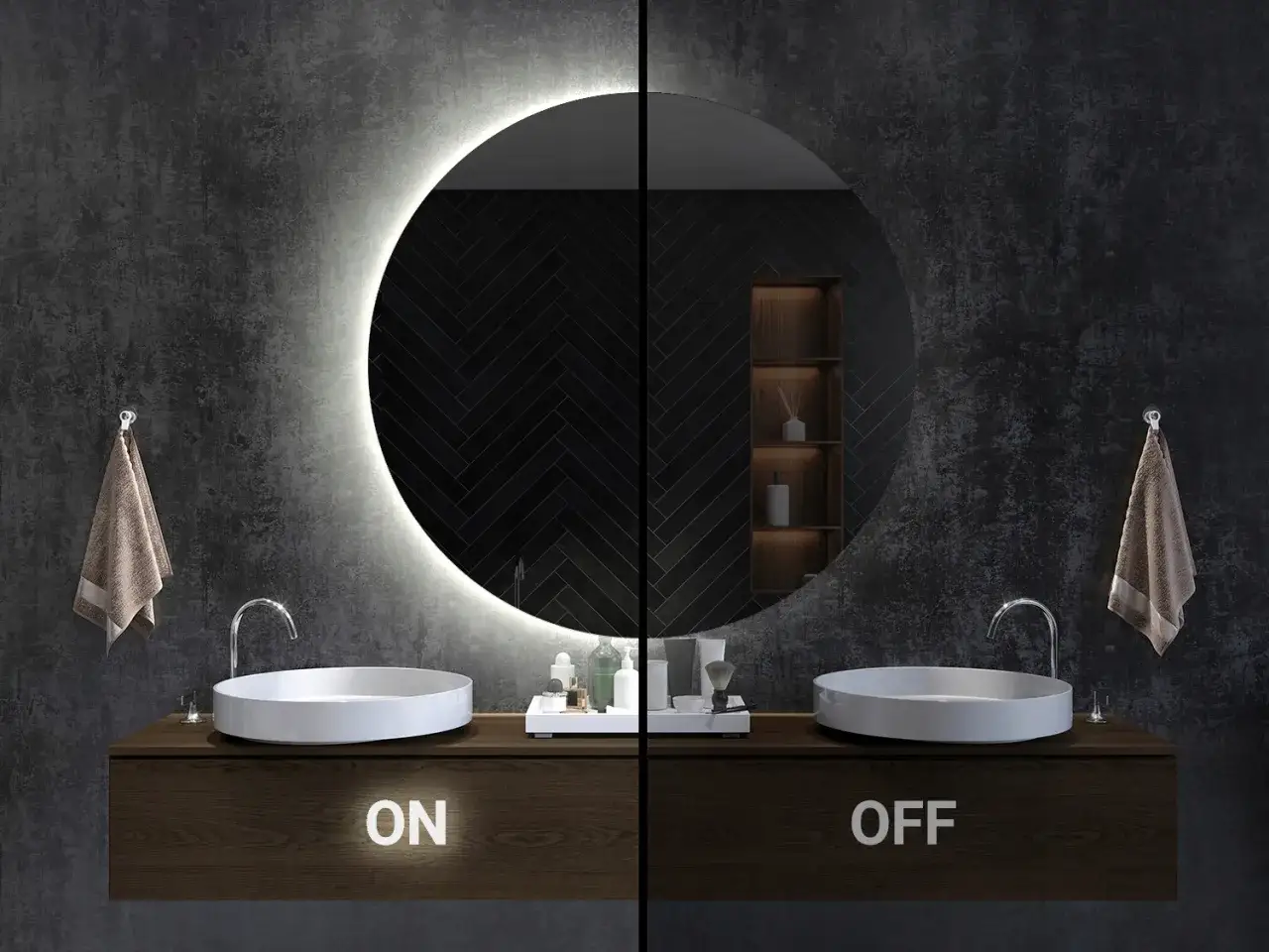 lustra LED do makijażu różne typy